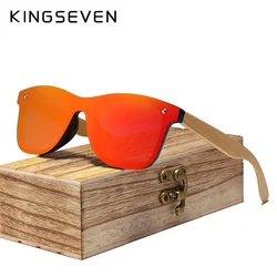 KINGSEVEN Handmade Bamboo Sunglasses Wood Polarized UV400 HD Lens Glasses High Quality For Men Women Driving Sports Eyewear
