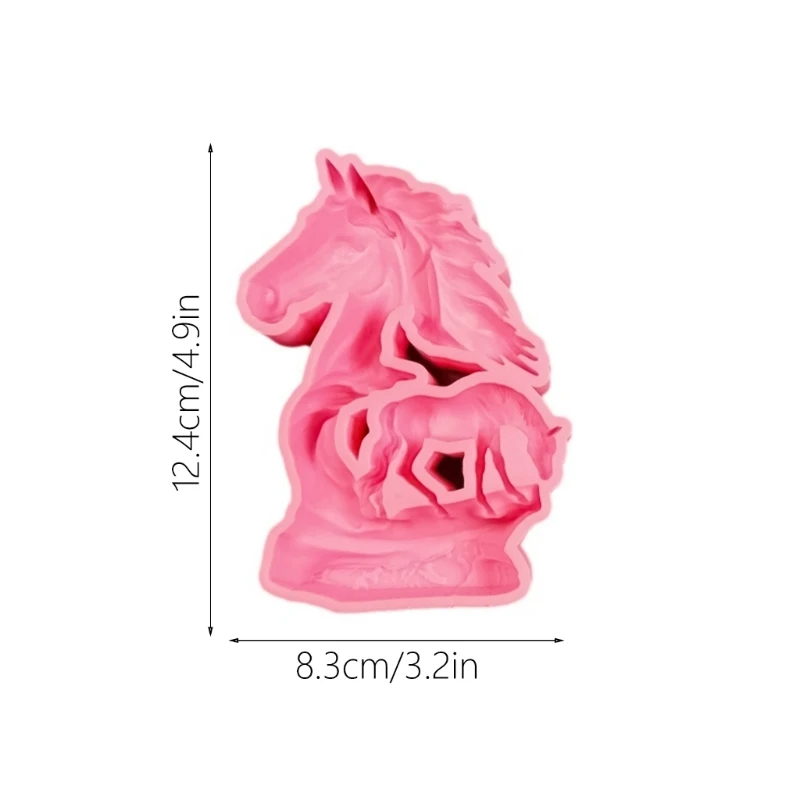 Horse Silicone Molds Ornament Handmade Animal Mould Desktops Decorative Plasters Molds Epoxy Resin Molds Craft Supplies