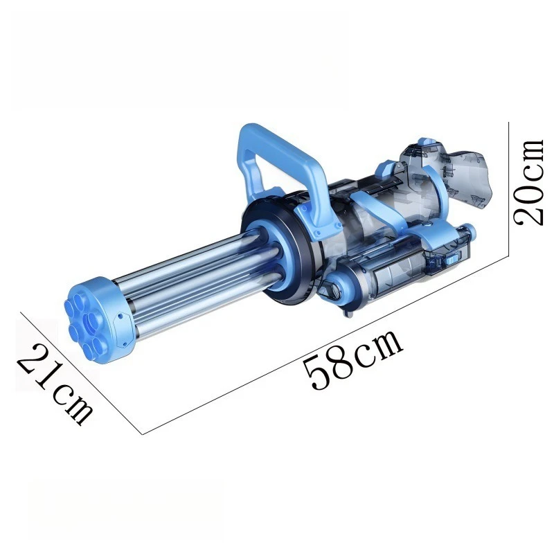 Giocattolo per pistola ad acqua elettrica Gatling più forte di grande capacità con pistola ad acqua a fuoco continuo a LED Giocattoli per piscina estiva per ragazzi adulti