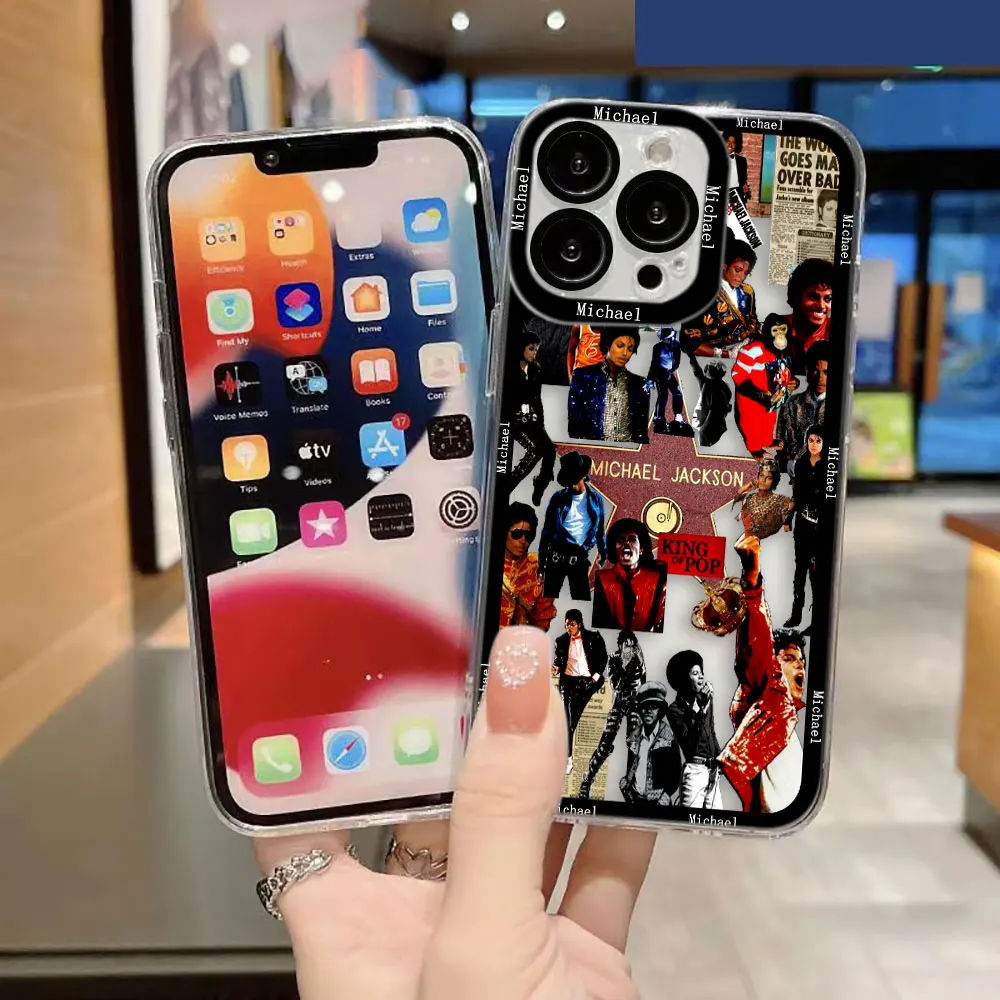 Dancer m-Michael j-Jackson Cover Clear Phone Case For iPhone Apple 17 AIR 16E 16 15 14 12 13 11 Pro 8 7 Plus Max Case DIY Shell view 2
