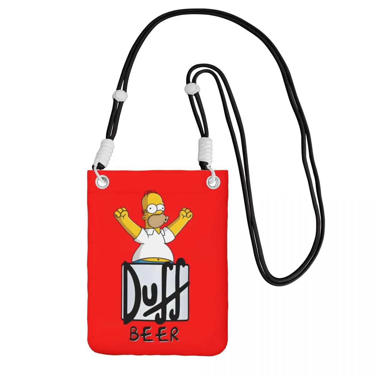 

Custom Simpsons Smart Phone Wallet With Strap Comedy Cartoons Crossbody Bag Men Women Cycling Camping Mobile Phone Bag