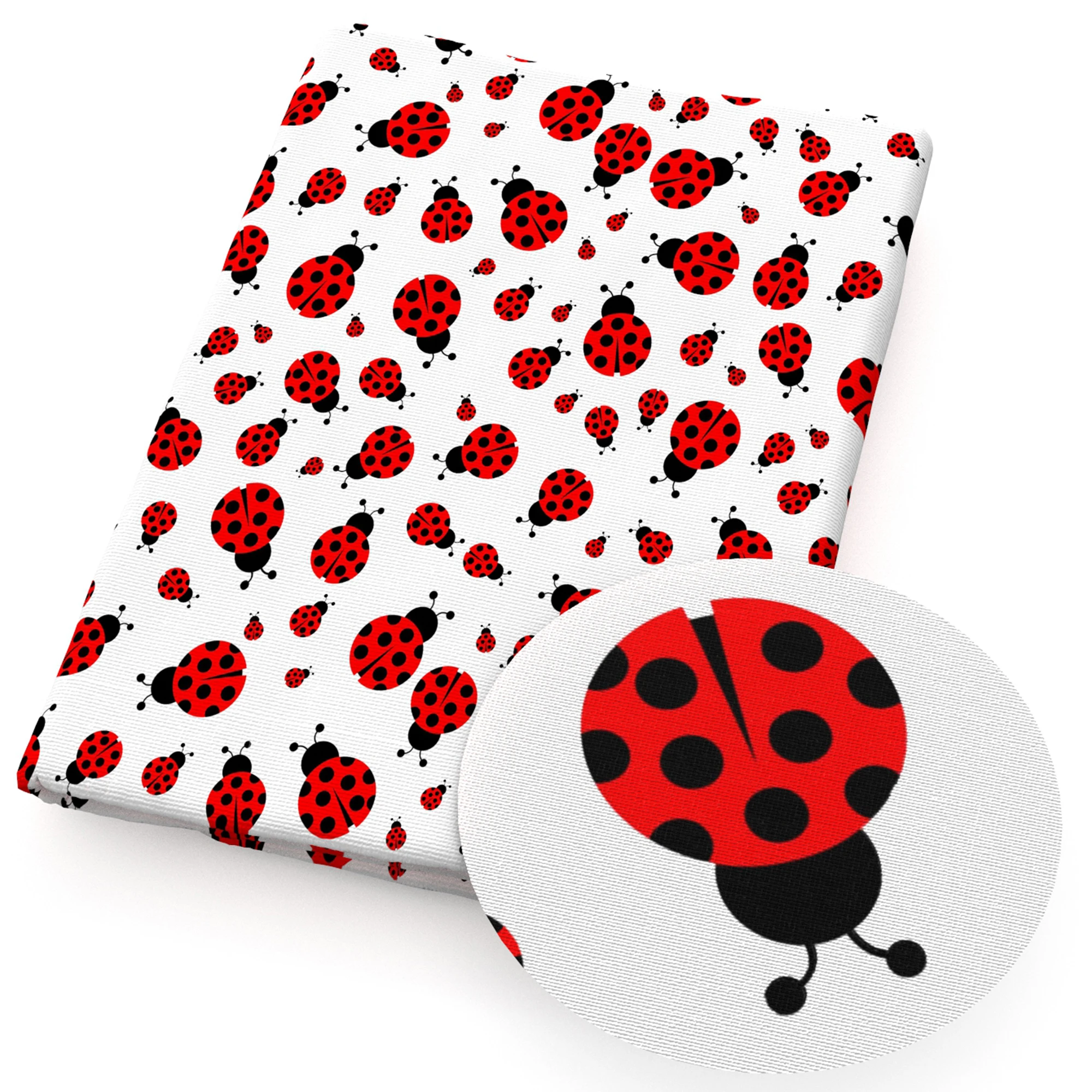 Cartoon Animals Ladybug Printed Polyester Pure Cotton Material By the Meter Patchwork Tissue Sewing Quilting Fabrics Needlework