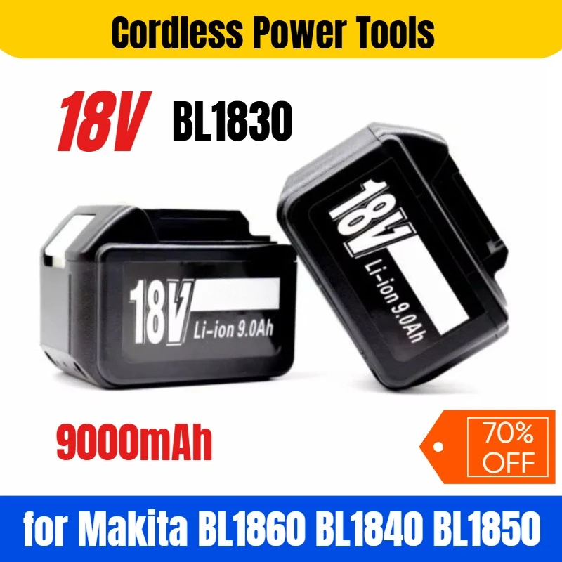 

BL1830 9.0Ah 18V Replacemet Lithium-ion Battery for Makita BL1860 BL1840 BL1850 Cordless Power Tools