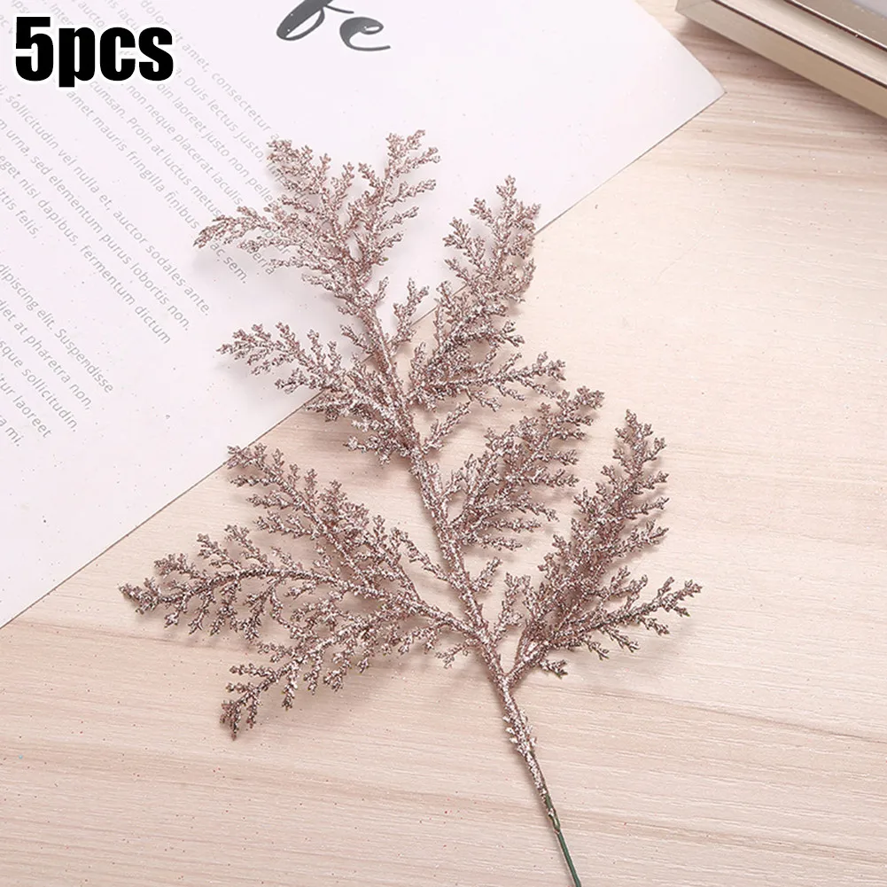 Sparkle Artificial Leaves Tree Xmas Artificial Christmas Decor Decoration Festival Garland Leaves Party Brand New