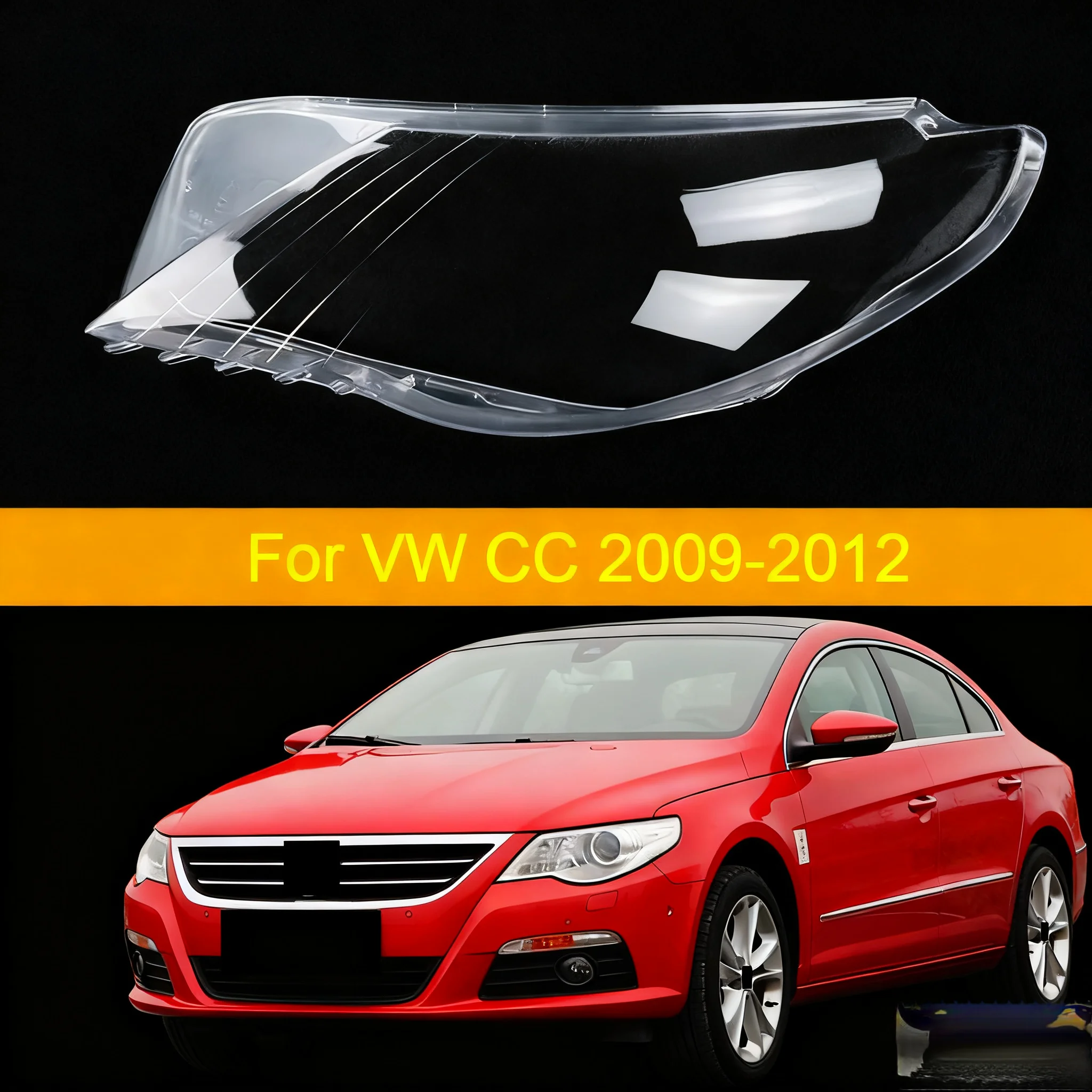 

For Volkswagen VW Passat CC 2009-2012 Car Front Headlight Cover Lens Glass Headlamps Transparent Lampshad Lamp Shell Masks