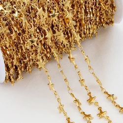 2Meters 1Meter 5mm Star Chains Stainless Steel Necklace Chain for Jewelry Making Findings DIY Handmade Materials Supplies