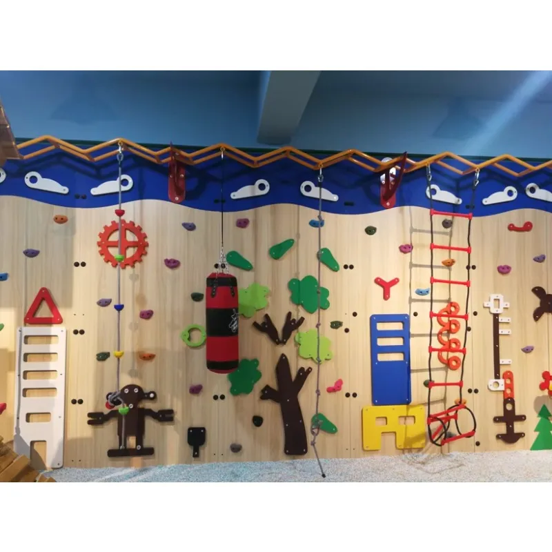 

Factory Supply Indoor Rock Climbing Wall Kindergarten Preschool Kids Play Equipment Plastic Climb Wall for Wholesale