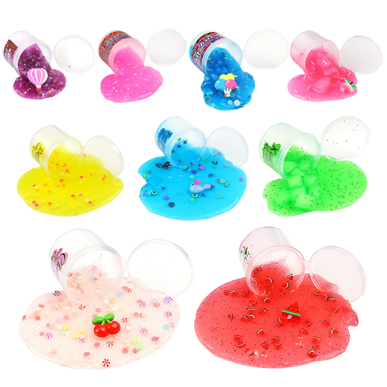 Surprise blind box style random slime crystal mud, silk mud and other toys, handmade DIY decompression toys,a total of 30 styles