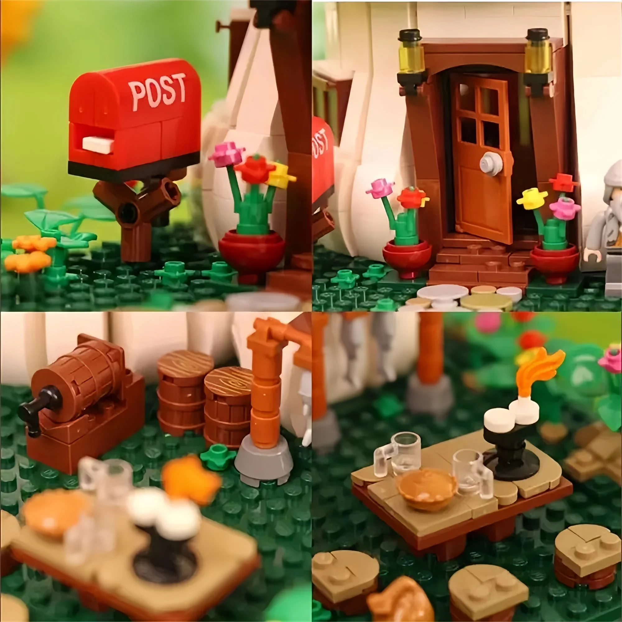 ألعاب مكعبات بناء صغيرة من Knew Built Mushroom House Fairy-Tale World تهدئة الأطفال، هدية مثالية للعب الخيالي #4