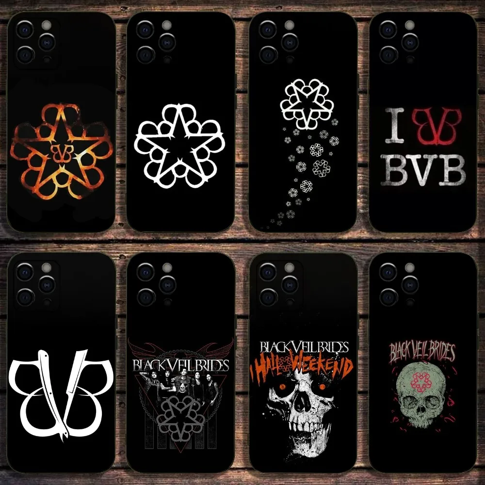 Black Veil-l B-bridges Band Phone Case For Apple iPhone 15,14,13,12,11,Pro,X,XS,Max,XR,Plus,Mini Soft Black Cover