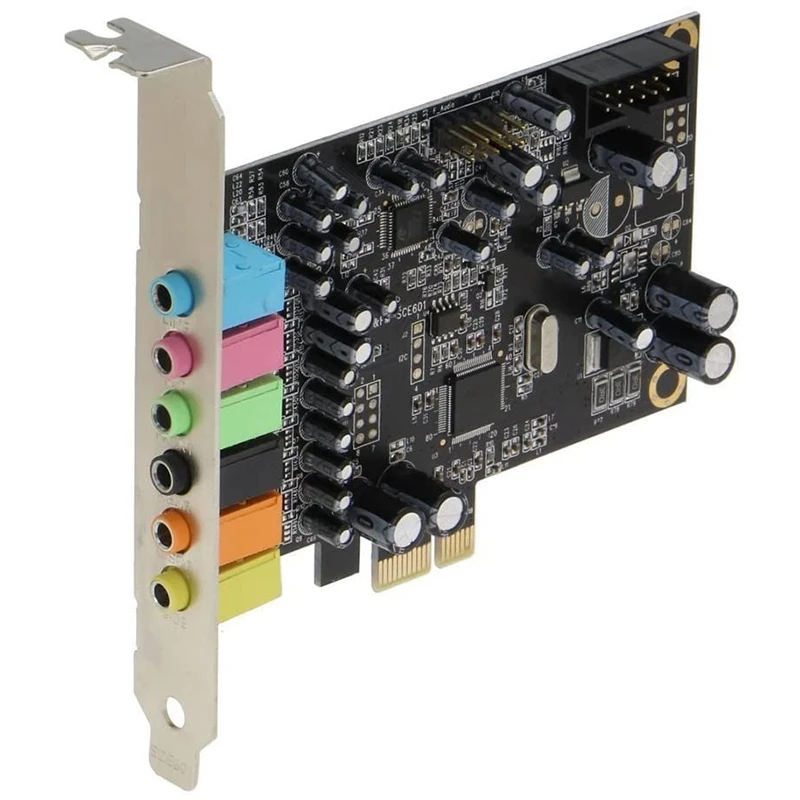 Tarjeta de sonido PCIe 7,1 canales CM8828 + CM9882A con soporte SPDIF, tarjeta de extensión estéreo 3D Digital analógico PCIe 7.1CH