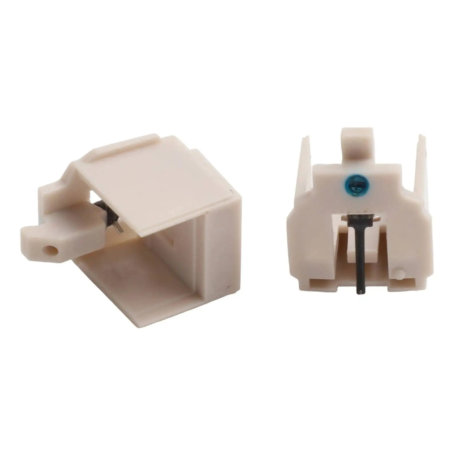 2 Stück ATN3600L Plattenspieler-Nadel-Ersatz für Stylus für Audio-Technica AT-LP60 Plattenspieler-Tonabnehmer-Teile, weiß