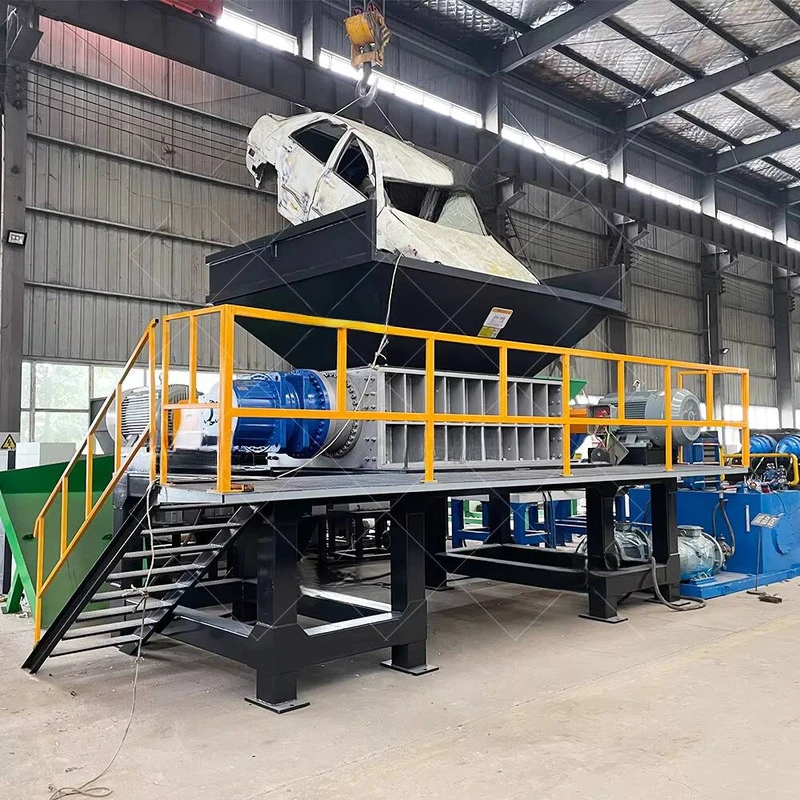 Dual-axis Engine Crusher, Used Car Shell Shredder, Scrap Metal Shredder For Sale Rubber Tire Shredder, Old Home