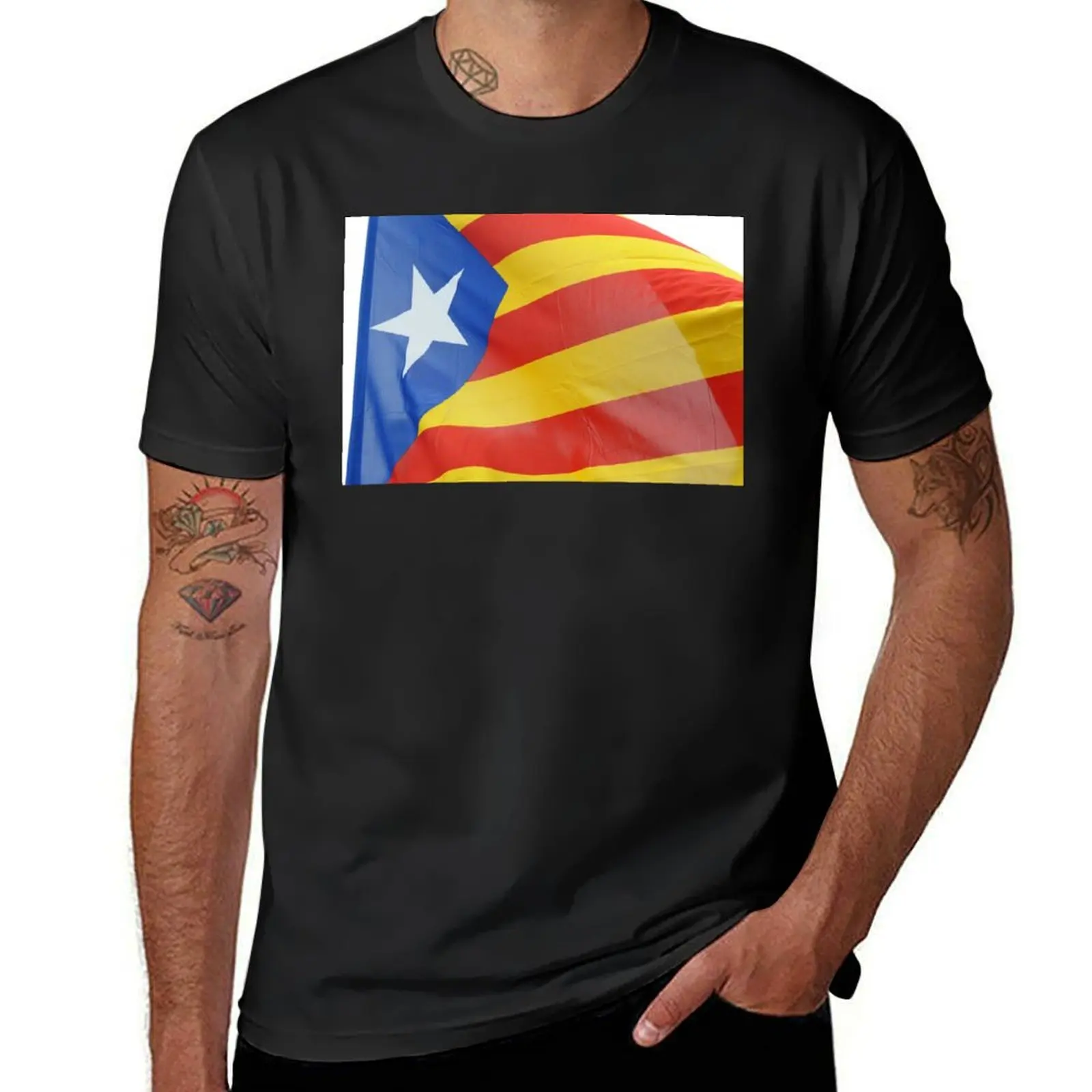 Catalan flag T-Shirt customs cute tops tees mens t shirts