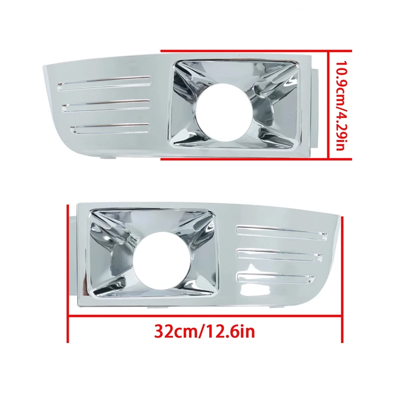 Car Front Bumper Fog Light Lamp Frame Cover For Ford Flex 2009 2010 2011 2012 Fog light Fog lamp Chrome Trim Cap Hood Lid Bezel