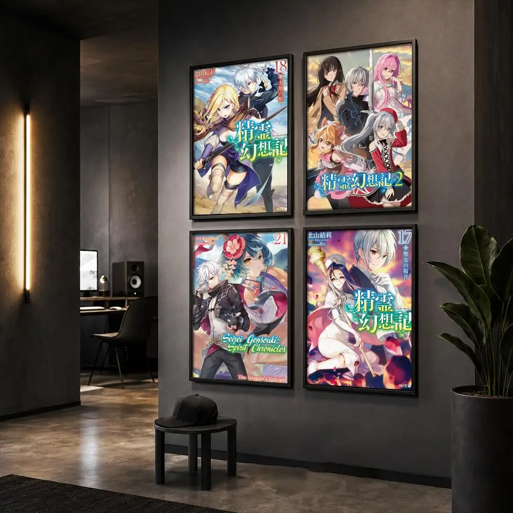 Anime S-Seirei G-Gensouki Spirit Chronicles Poster Wall Art Print Sticker for Bedroom Living Room Dorm Office Modern Home Decor