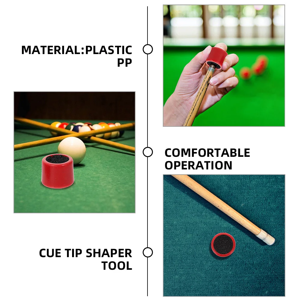 

6Pcs Billiard Cue Shaper Plastic Burnisher File Repair Tool for Pool Cue Tip Trimming and Shaping Plastic Burnisher