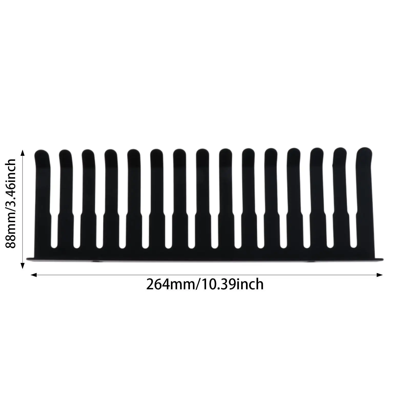 Wall Mount Wire Management Tray Metal Cable Organizer Shelf with Multiple Slot Bar for Power Strips Cables and Wires Organizer