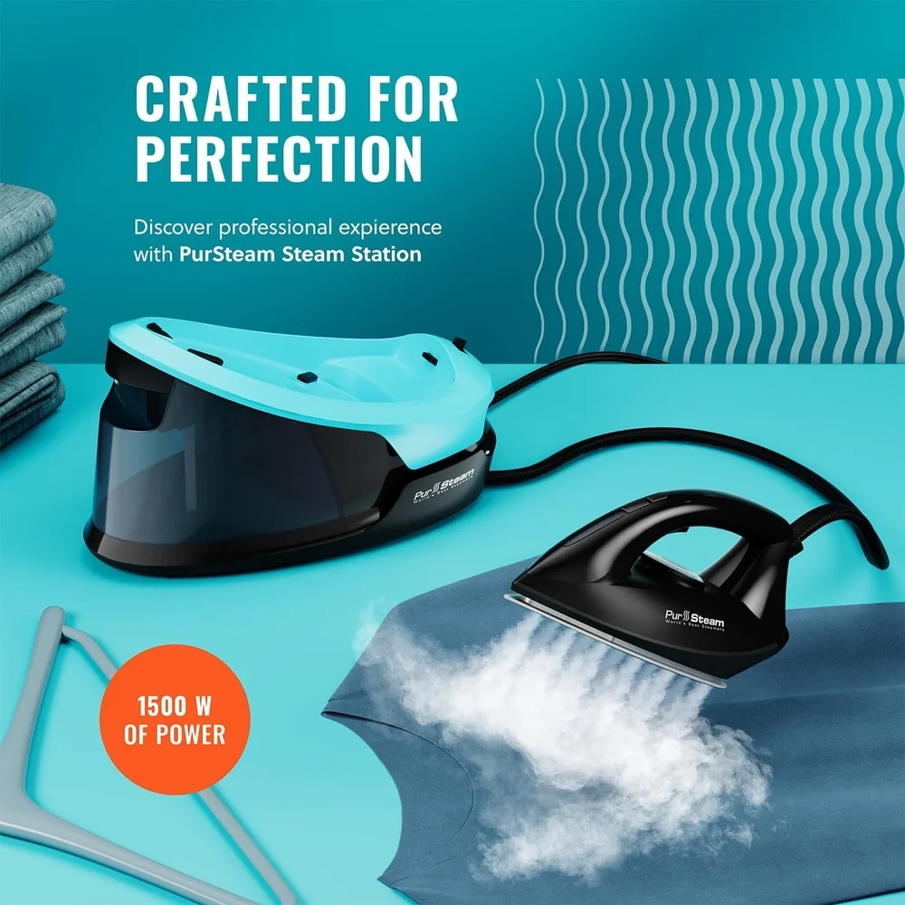 محطة بخار قوية 1700 وات 1.8 لتر خزان مياه 35 جرام/دقيقة بخار مستمر 110 جرام/دقيقة انفجار مضاد للتكلم إيقاف تلقائي من السيراميك