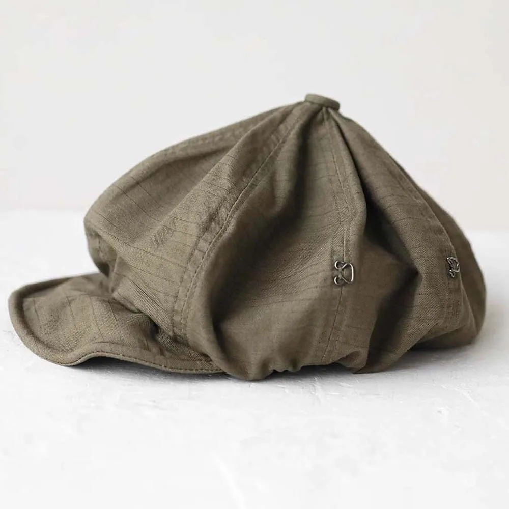 

Asymmetric Cloud Beret Cap Big Head Circumference Japanese Style Retro Octagonal Hat Solid Color Polyester Women Artist Hat