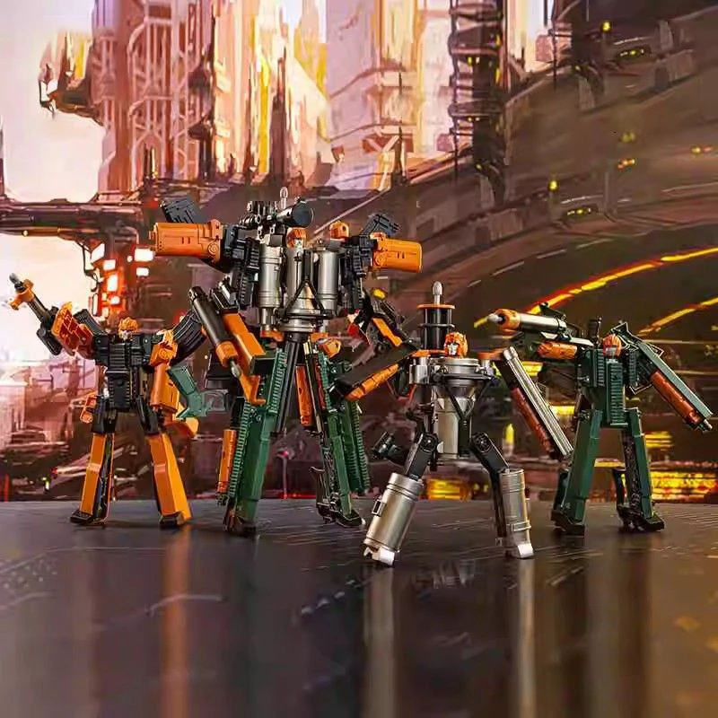 27.5 cm/10in 3-in-1 Transformerende Robot Speelgoed Game Action Figure Vuurwapens Wapen Transformatie robot Plastic Model Kinderspeelgoed