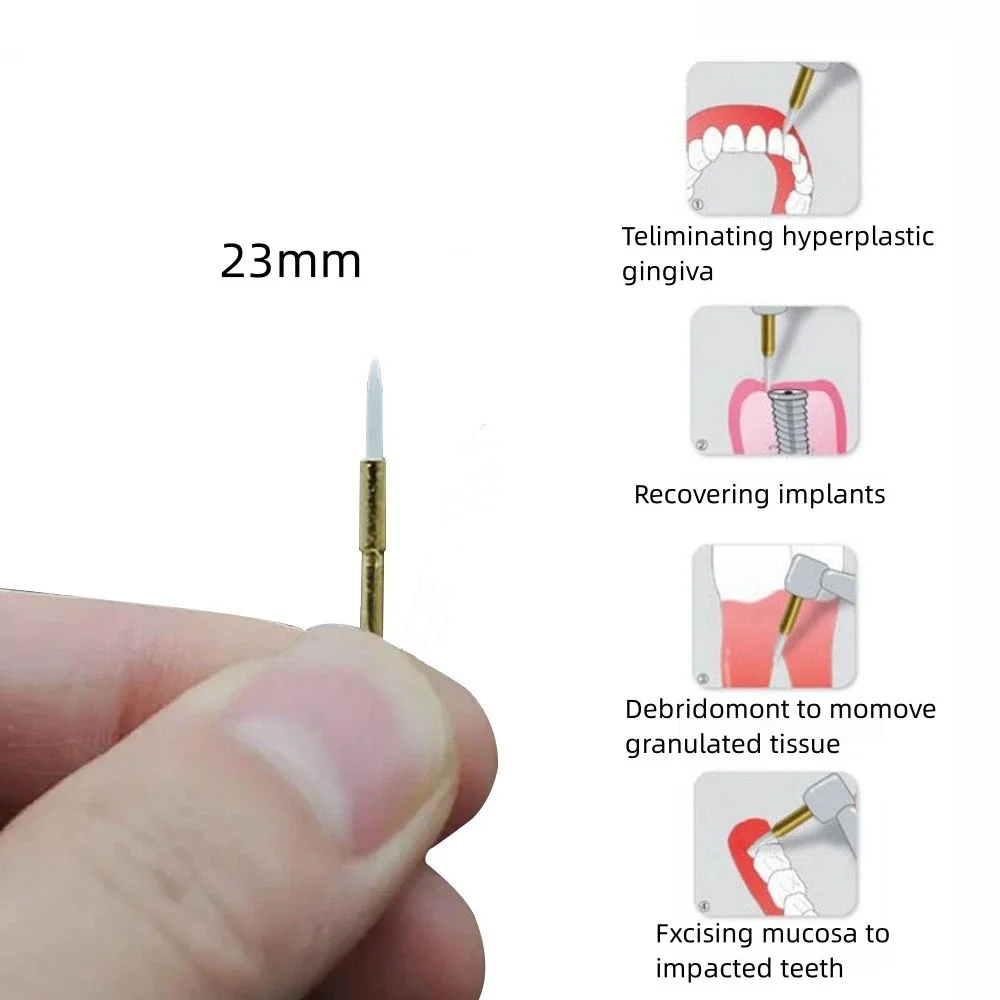 1pc Dental Ceramic Soft Tissue Trimmer /Trimming Dentist Implant Tool 23mm for Teeth Whitening Surgical