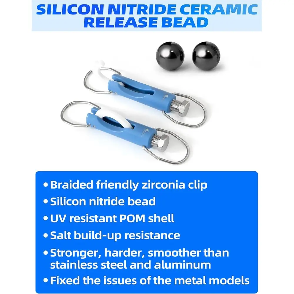 BLUEWING 2 قطعة ترقية زركونيا مداد الإصدار كليب مقاومة للأشعة فوق البنفسجية Downrigger كليب مع 0-60 رطل قابل للتعديل التوتر ل Trol
