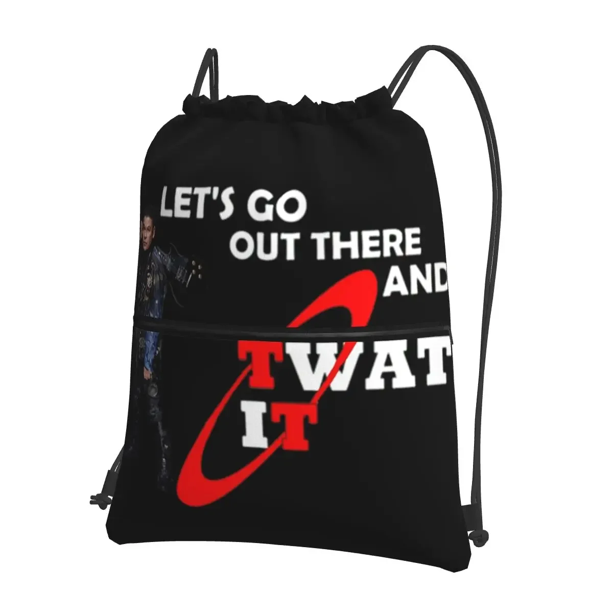 Let's Go Out There... Portable Backpacks Drawstring Bag Multi-function Drawstring Bundle Pocket Shoes Bags For School Students