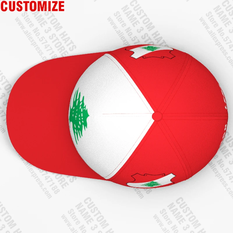 Lebanon Baseball Caps Free 3d Custom Name Team Logo Lb Hat Lbn Country Travel Arabic Arab Nation Lebanese Flag Lebanese Headgear