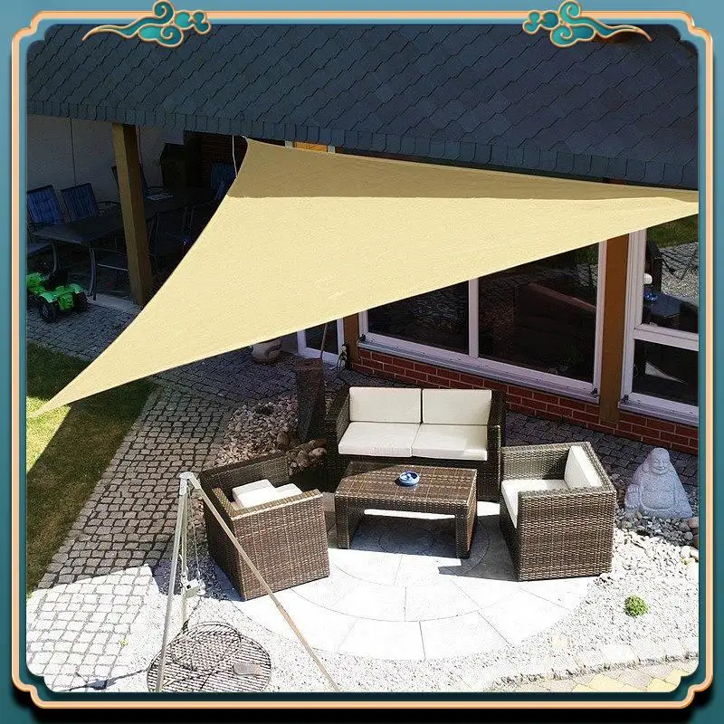 

Latest Triangle Sun Shade Sail Sunshade Tent Garden Patio Swimming Pool Sunscreen Uv Tent