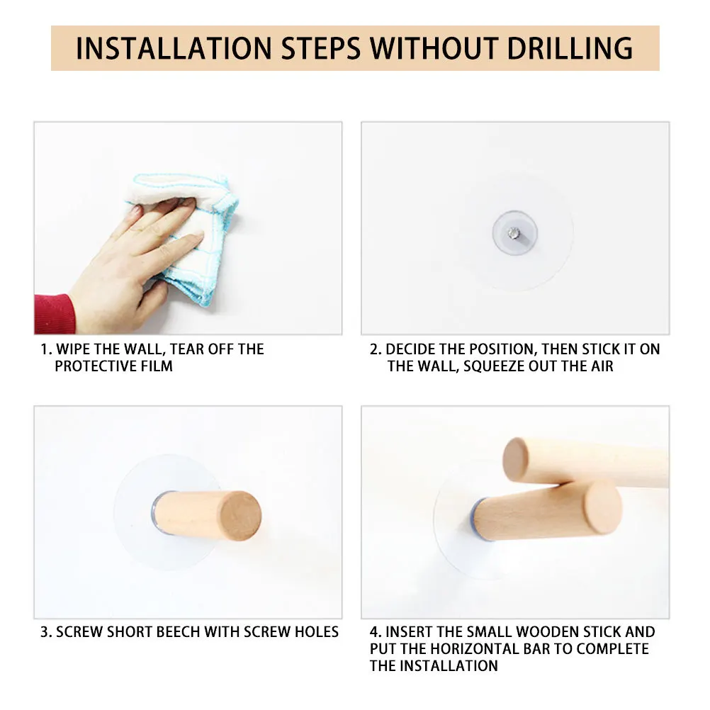 

Деревянная стойка 45 см, простой дизайн, компактные аксессуары для ванной комнаты, подвесной органайзер для кухни, держатель для банных полотенец, деревенский деревянный