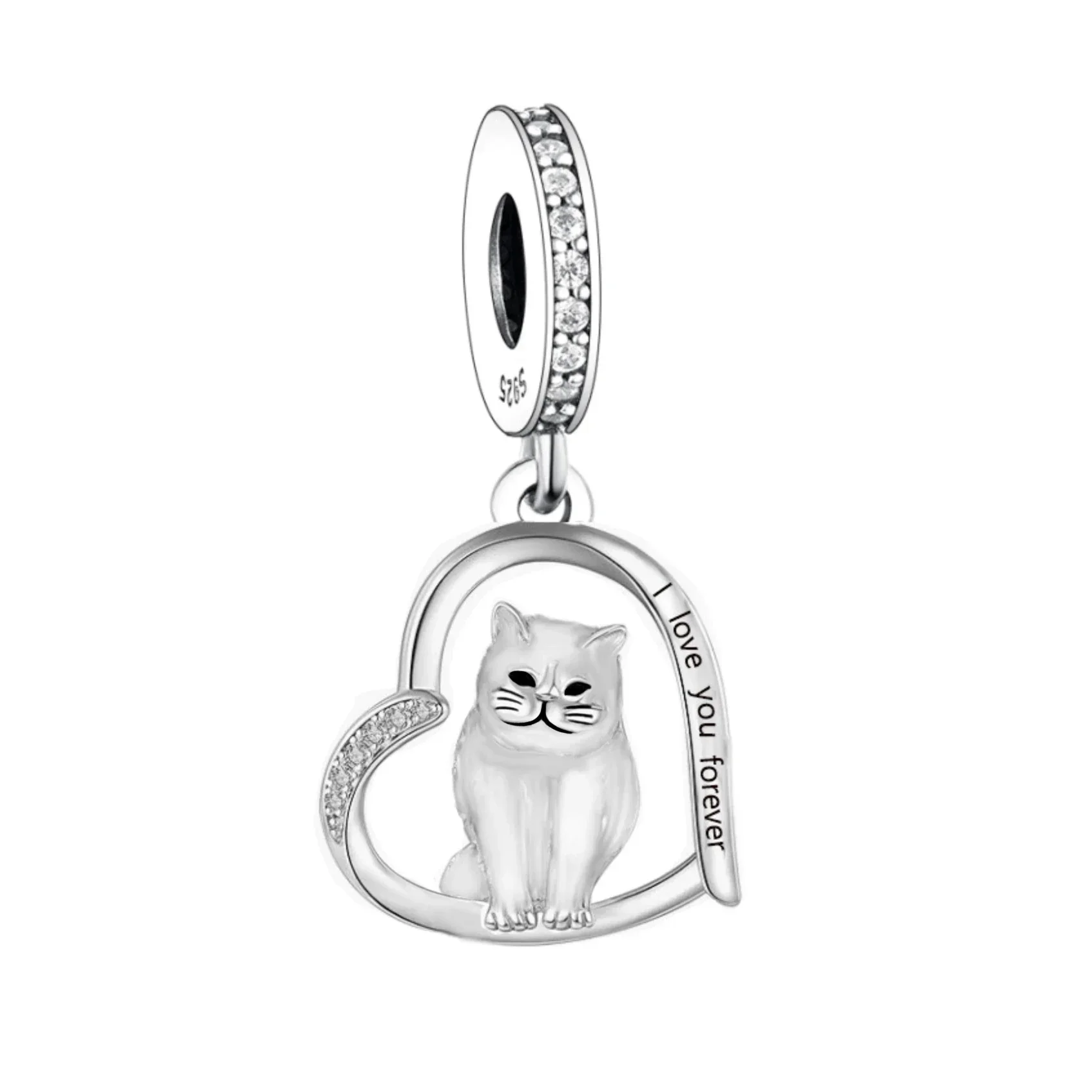 Fit Original Pan Charm Bracelet 925 Silver British Hair Ragdoll Maine Coon Persian Cat Bead For Making Cattery Kitty Berloque