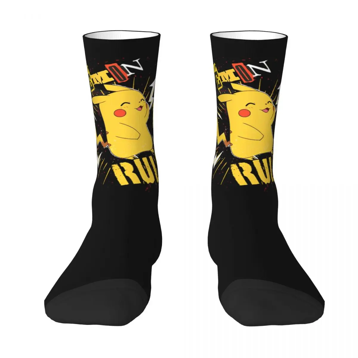 Pokemon MINISO Socks Autumn Stockings Funny Women Men High Quality Socks Printed Running Sports Non-Slip Socks