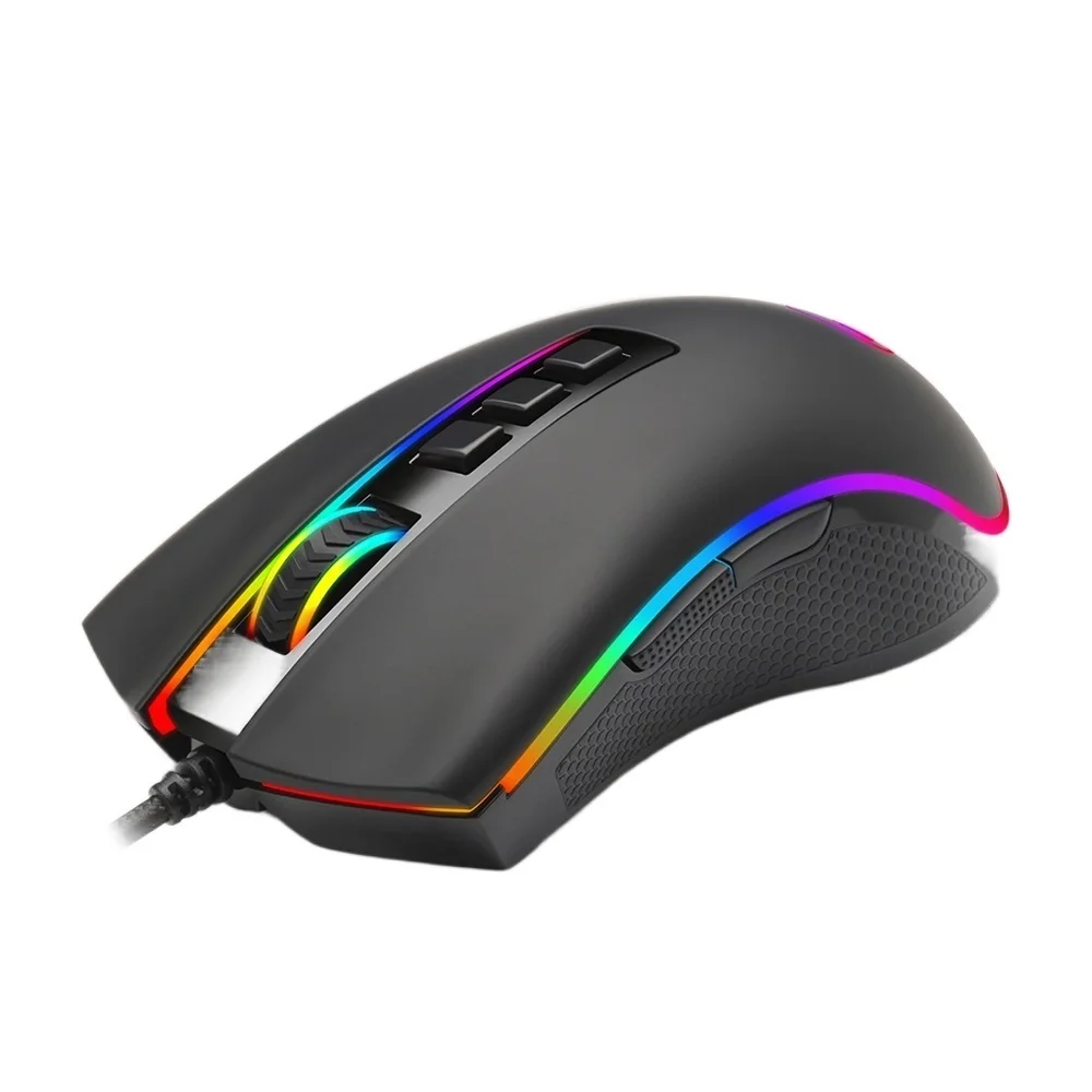 New FPS M711-FPS RGB USB Wired Gaming Mouse 32000 DPI 9 buttons mice Programmable ergonomic For Computer PC Gamer