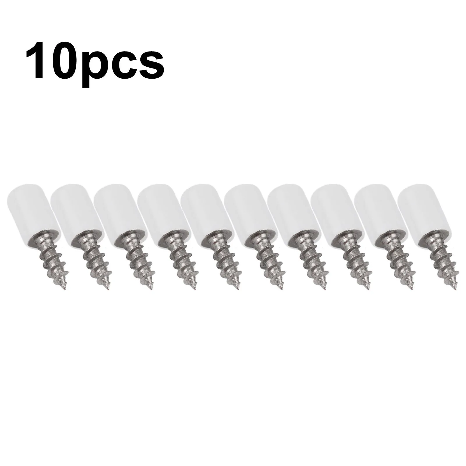 10pc Metal Self-Tapping Screws For Cabinet Bracket Installation Shelf Support Laminate Panel Glass Stud Fixing