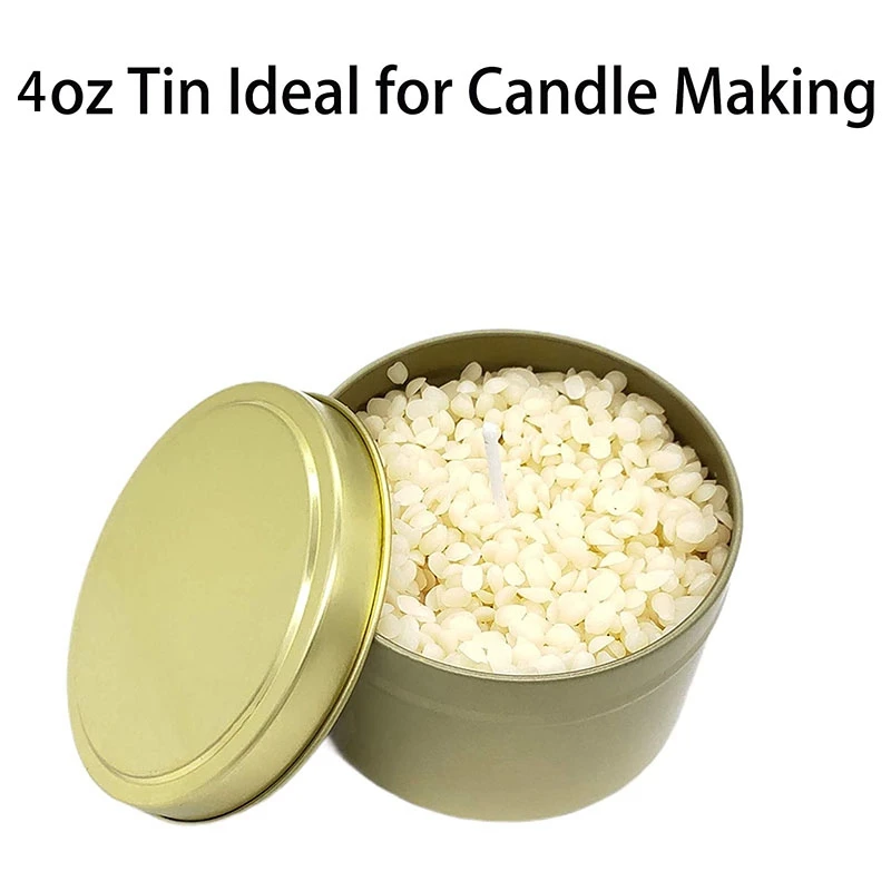 

AA50-Candle Tins, 24 Piece, 4Oz Metal Candle Containers For Making Candles, Arts & Crafts, Dry Storage,Gold