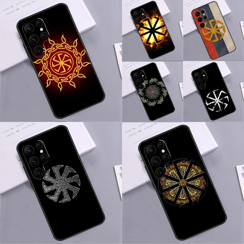 Slavic Symbol Kolovrat Case For Samsung Galaxy S22 S23 Ultra Note 20 S8 S9 S10 Note 10 Plus S21 FE S20 FE Coque