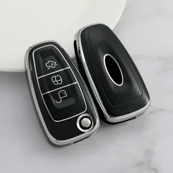 TPU Car Flip Key Case Cover Shell Fob for Ford Ranger C-Max S-Max Focus Galaxy Mondeo Transit Tourneo Custom Auto Protector