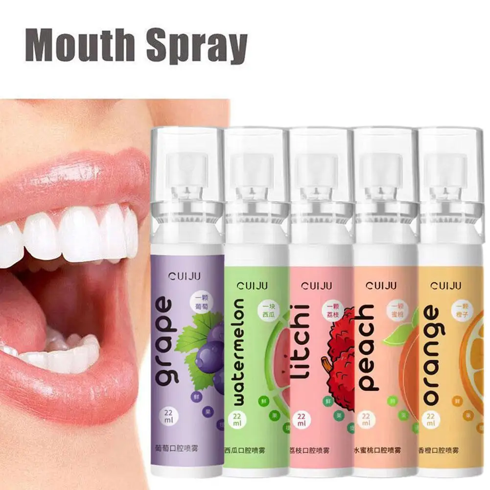 Espray para el cuidado de la boca, ambientador para el tratamiento del olor Oral, elimina el sabor a melocotón y aliento persistente, Litchi O3U6