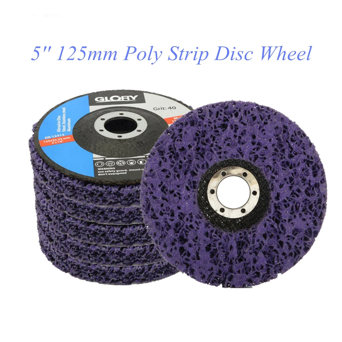 2/6Pcs Coral Disc 100*16mm/125*22mm/115*22mm Poly Strip Disc Abrasive Wheel Paint Rust Removal Clean For Angle Grinder 46 Grit