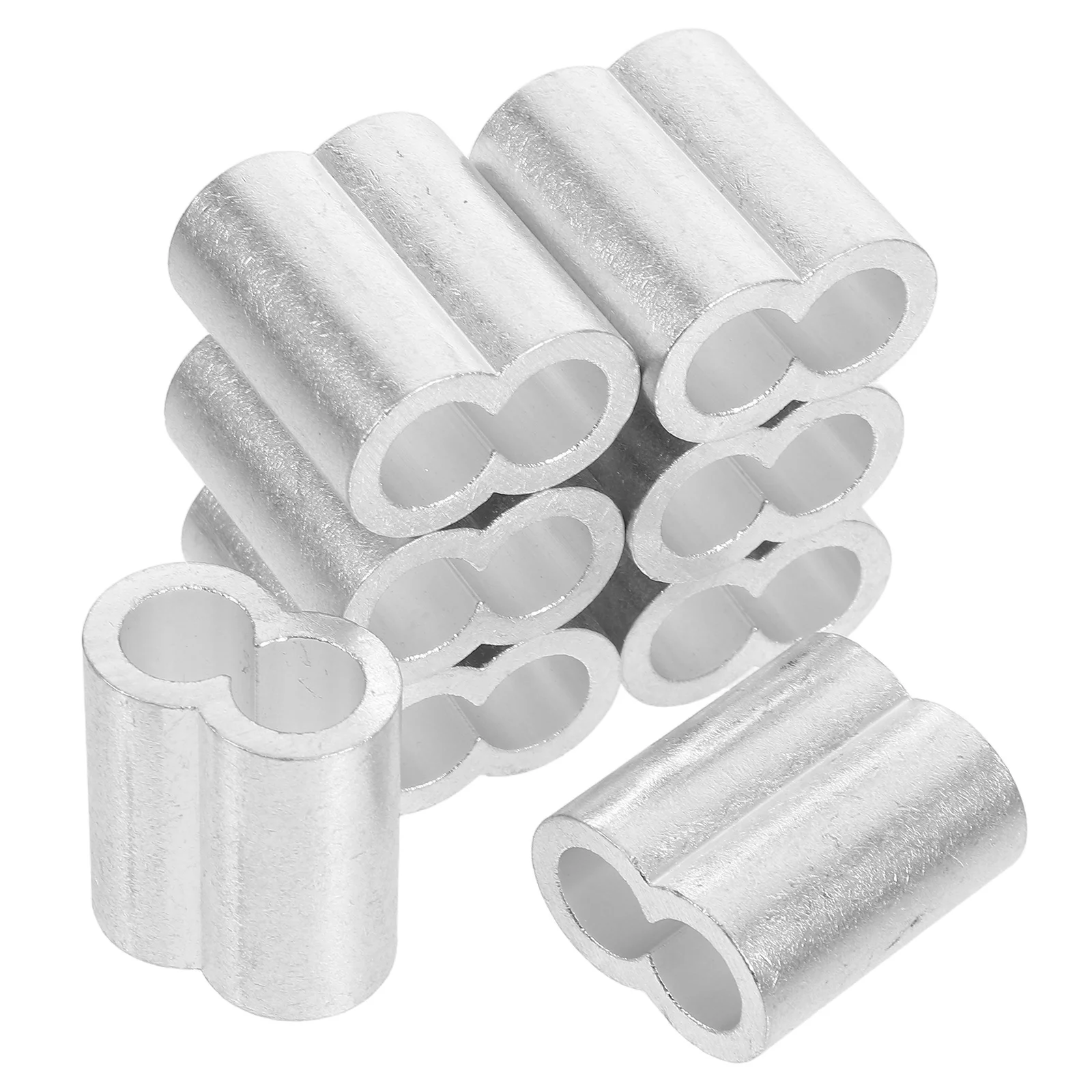 8 Pcs Cable Crimp Ferrule Wire Sleeve Rope End Protector Aluminum Aluminium Loop Crimping