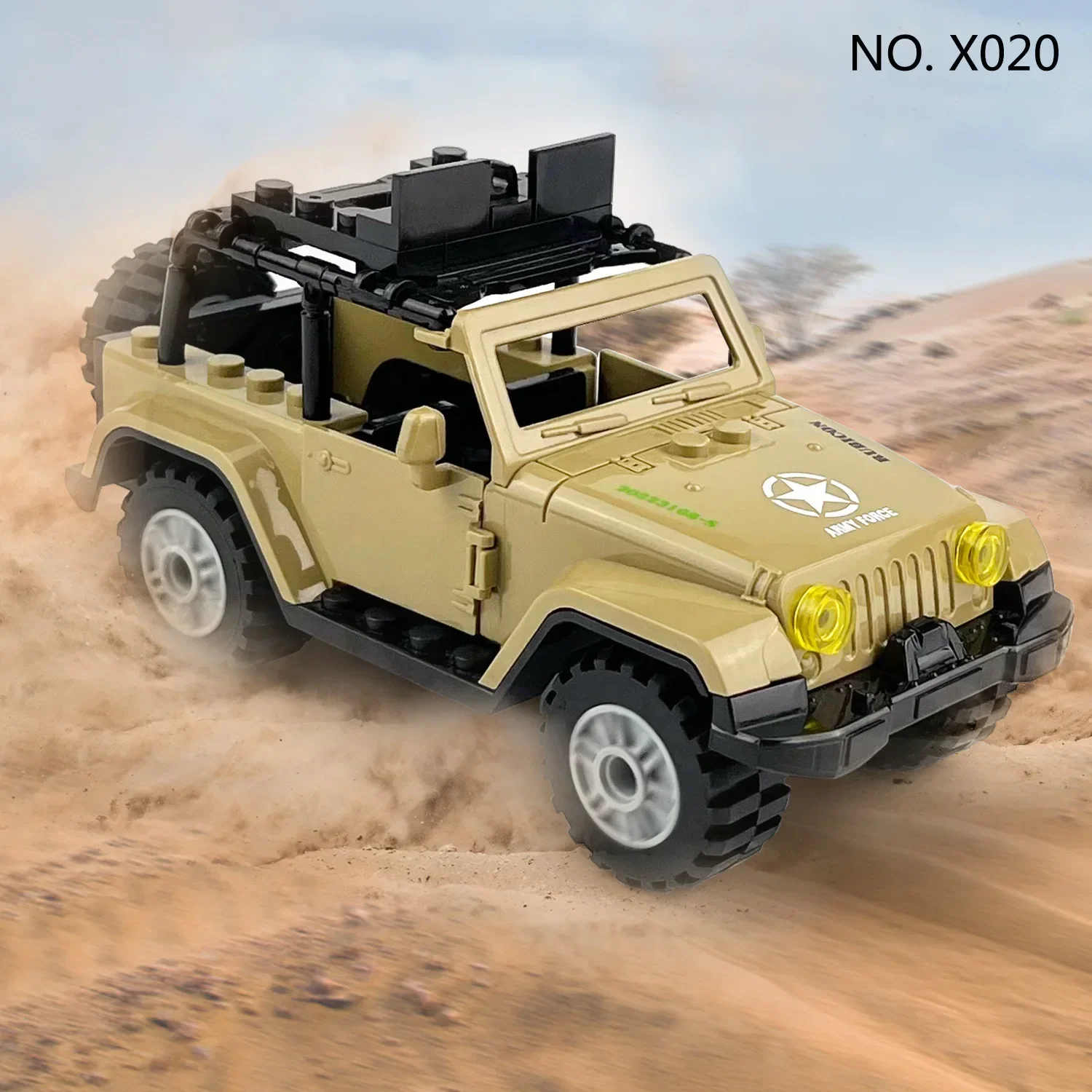 SUV militare Jeep Car Building Blocks 1Pcs New City Truck Off-road Car MOC Classic Model Brick kid per Puzzle giocattolo tecnico regalo