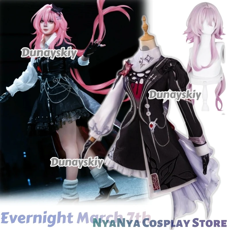 ‌ ‌ ‌ Honkai Star Rail disfraz noche 7 de marzo Cosplay peluca vestido sombreros misterioso invitado extranjero Amphoro fiesta de Halloween