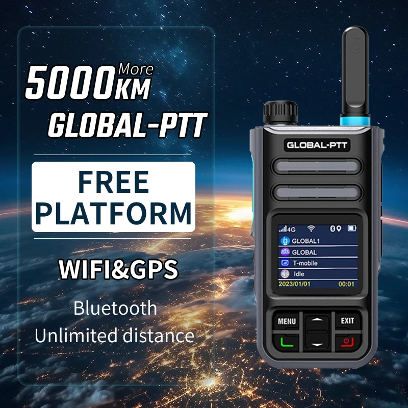 גלובלית-ptt mx1 poc walkie 4g wifi gps אינטרנט אלחוטי אנדרואיד רשת שידור מיני דו כיוונית רדיו לטווח ארוך תקשורת
