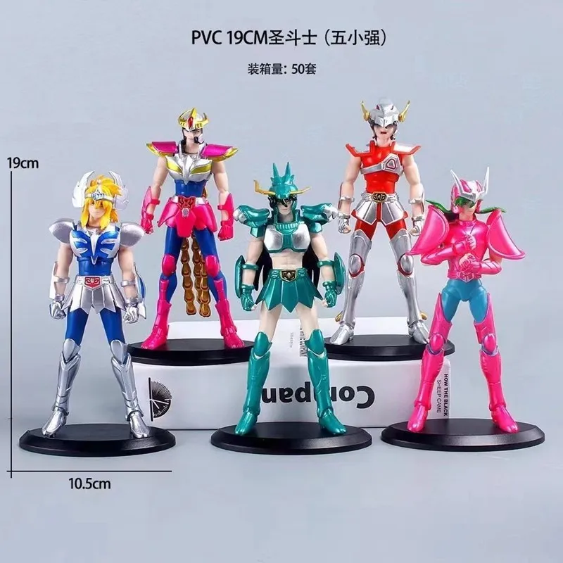19cm Anime Dark Saint Seiya Figure Phoenix Ikki Hyoga Seiya Shiryu Action Figures Box Figure Collection Decoration Toys Hobbies