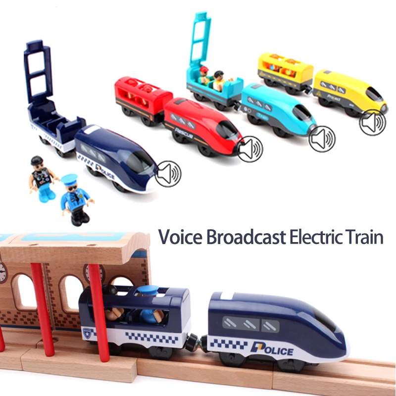 

Hot New Toy Track Electric Train Children's Track with Sound Electric Magnetic Train Compatible with Wooden Track W05