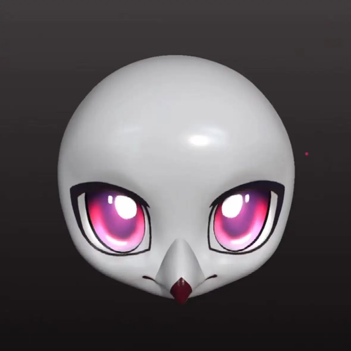 Original Kemono Base Mask Cute Short Snouted Bird Animal Suit Skull Made of PLA Material 3D Printed Skull