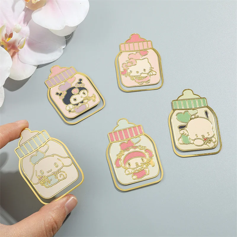 20 pcs/lot Sanrio Kuromi Melody Cinnamoroll Pochacco Bookmark Cute Book Mark For Books School Office Supplies Stationery Gift