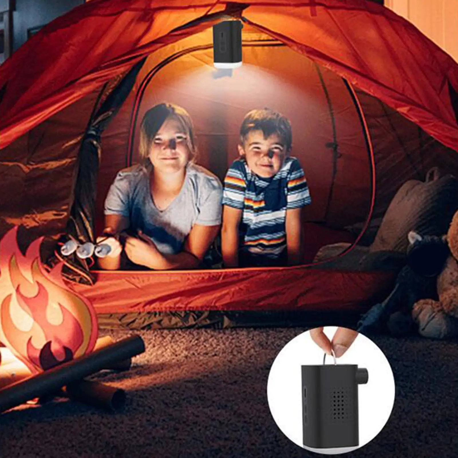 Electric Air Pump Mini Pump with Handle Inflate and Deflate Air Pump Portable