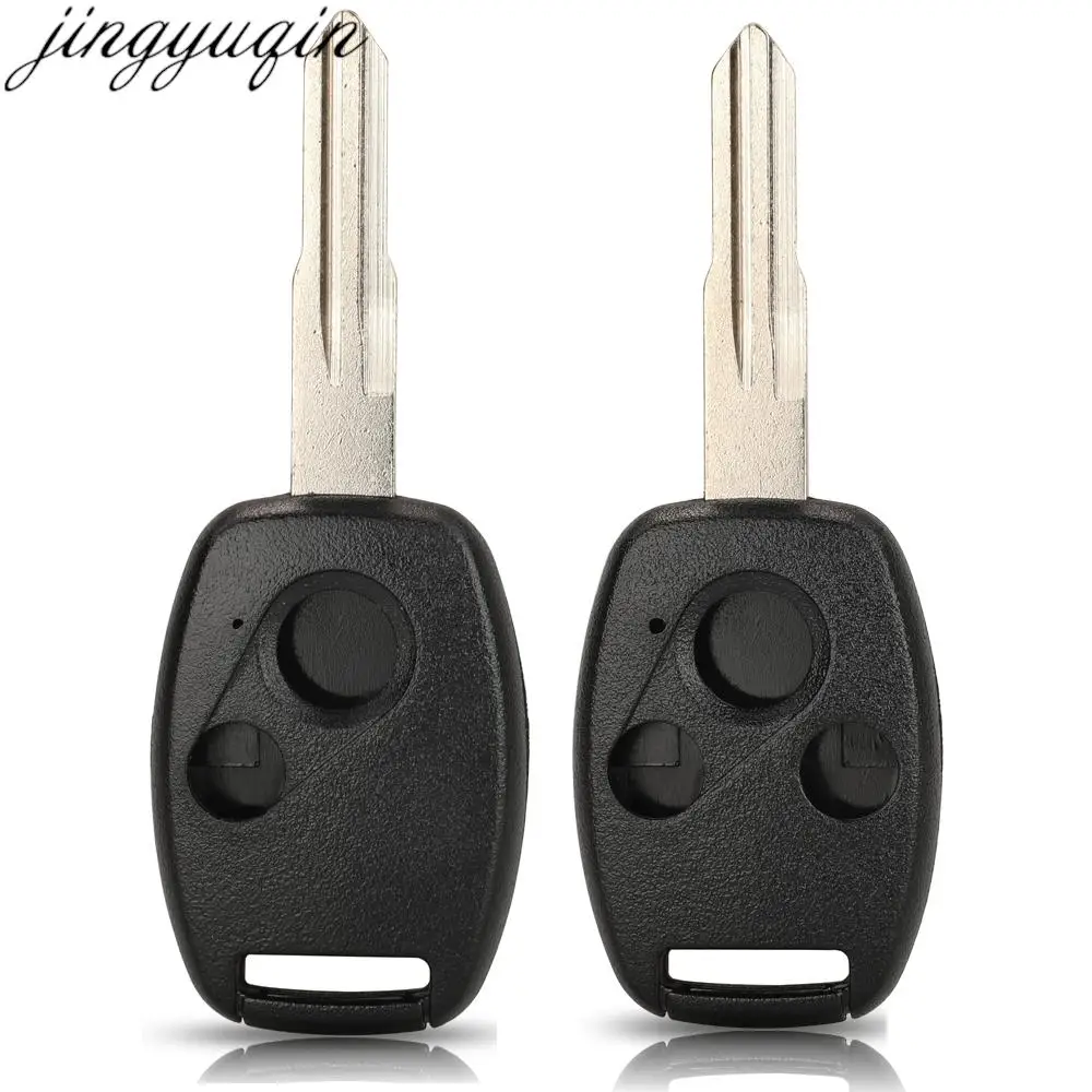 

Jingyuqin 2/3 Buttons Remote Car Key Case Shell For Honda Accord CR-V HR-V Fit City Jazz Odyssey Civic Hon58R Replacement Fob